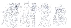 2012 anthro anthro_on_anthro assimilation biped bodily_fluids bottomwear bra breast_growth breasts clothed clothing devious_grin domestic_cat duo felid feline felis female female/female finger_fuck fingering fingering_partner fur gender_transformation genital_fluids genitals goo_transformation growth hair heart_symbol kneeling looking_at_another looking_at_partner looking_back looking_back_at_another looking_back_at_partner mammal monochrome mtf_transformation mxl nipples nude one_leg_up open_mouth panties pants plantigrade pussy raised_leg scared sedire_(deiser) sex shirt simple_background smile species_transformation standing stripes tail tongue tongue_out topwear transformation transformation_sequence underwear vaginal_fluids vaginal_penetration white_background wings