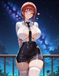 ai_generated black_tie black_tie_(suit) chainsaw_man gangbang high_quality high_resolution highres huge_breasts large_breasts makima_(chainsaw_man) medium_hair multiple_boys nsfw office_lady olgaaiart orange_hair penis perfect_ass perfect_body red_eyes self_upload sex short_hair skirt spiral_eyes tagme thicc thicc_ass thicc_thighs tie white_shirt yellow_eyes