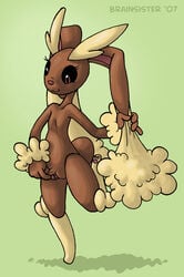 1girls 2007 brainsister female female_only flat_chest furry lopunny nintendo no_nipples pokemon pokemon_(species) pokemon_dppt pussy small_breasts text