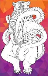 2_penises absurd_res animal_genitalia animal_penis bear coiled_up coiling coiling_another coiling_around_body coiling_around_leg duo fisting genitals hemipenes hi_res kuruk_(character) mammal multi_genitalia multi_penis neck_bulge open_mouth oral penetration penis reptile scale_splitting scalie sheath sheath_play snake splitting_scales spreading_scales stomach_bulge tongue_in_sheath yonnixart