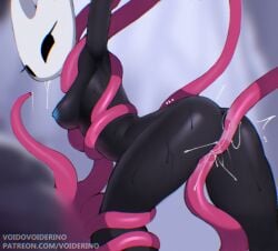 2025 2_horns anthro anthro_penetrated areola arm_above_head arthropod artist_name ass biped black_body black_eyes blue_areola blue_nipples blurred_background bodily_fluids breasts cum cum_in_pussy cum_inside cum_splatter digital_drawing_(artwork) digital_media_(artwork) emanata eyelashes female female_anthro female_penetrated genital_fluids glistening glistening_body glistening_butt hi_res hollow_knight horn hornet_(hollow_knight) leaking_cum leaning leaning_forward leg_grab medium_breasts mouthless neck_grab nipples non-mammal_breasts non-mammal_nipples noseless nude nude_anthro nude_female penetration pink_tentacles sex solo sweat team_cherry tentacle tentacle_in_pussy tentacle_penetration tentacle_sex text torso_grab url vaginal_penetration vaginal_penetration voider_(artist)