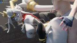 athletic athletic_anthro athletic_female athletic_male big_ass big_breasts big_butt big_thighs female female_focus female_only female_penetrated femdom fit fit_female fit_male fortnite furry furry_female goat goat_girl grey_body grey_fur grey_hair hael_(fortnite) horn horns horny_female male male_penetrating male_penetrating_female nude nude_male partially_clothed penis perky_breasts perky_nipples pseudoregalia purple_eyes pussy samtrix sex sex_from_behind sybil_(pseudoregalia) tagme warfaremachine_(modeler)
