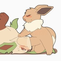 1:1 2025 ambiguous_gender ambiguous_penetrated animated animated_png anthro balls big_balls big_penis blush bodily_fluids duo eevee eeveelution female female_feral feral feral_on_feral feral_penetrated feral_penetrating feral_penetrating_feral fur generation_1_pokemon generation_4_pokemon genitals hi_res huge_balls huge_cock larger_ambiguous leafeon loop lying male male/ambiguous male/female male_feral male_penetrating male_penetrating_ambiguous nintendo okazu on_back open_mouth penetration penis pokemon pokemon_(species) sex short_playtime simple_background size_difference small_but_hung smaller_male sweat text watermark white_background