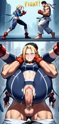1boy 1girls ai_generated before_and_after big_penis blk9201 blush cammy_white city clenched_teeth cum cum_in_pussy cum_inside drooling exposed_penis exposed_pussy facing_viewer fighting_stance full_nelson outdoors pants_down pants_pull penis penis_in_pussy pussy ryu_(street_fighter) standing standing_sex street street_fighter street_fighter_6 torn_pants vaginal_insertion vaginal_penetration vaginal_sex