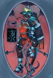 absurd_res bondage_gear bondage_gloves clothing cuff_(restraint) dragon handwear hi_res hypnosis hypnosis_fetish jace_zantetsukin laboratory machine_bondage machine_penetrating mind_control mythological_creature mythological_scalie mythology restraints scalie visor_eyes visor_only zonked