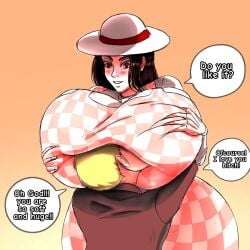 1boy1girl aged_up big_breasts big_titties breast_grab breast_squeeze breasts_on_face couple couple_(romantic) curvy_figure english_text falbi falco_grice gabi_braun hourglass_figure huge_ass huge_breasts hugging hugging_partner large_breasts my_childhood_crush pinafore_dress plaid_dress straight teen teenage_boy teenage_couple teenage_girl teenager time_skip wide_hips