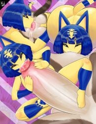 2025 5_fingers anal animal_crossing ankha_(animal_crossing) anthro anus armwear artist_name ass bedroom_eyes big_breasts big_ears big_penis blue_hair blue_paws bodily_fluids breasts butt_grab clothing colored deep_throat digital_drawing_(artwork) digital_media_(artwork) duo feet fellatio female fingers first_person_view foot_fetish foot_play footjob genitals hair hand_on_butt heart_eyes heart_symbol hi_res huge_cock humanoid_genitalia humanoid_penis hyper hyper_genitalia hyper_penis legwear light lighting male male/female narrowed_eyes nintendo nude oral oral_penetration penetration penile penis rimming rimming_male saliva saliva_bubble saliva_on_anus saliva_on_penis seductive sex shaded simple_background sloppy sloppy_blowjob spread_anus spreading tail text tongue tongue_out xikitsune