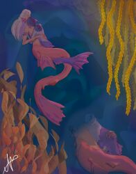 1futa 2girls background bigger_female bigger_penetrating_smaller breasts cave claws close-up comforting drawing embrace entwined_tails female female_focused fins genital_slit gills humanoid hybrid long_fingernails long_tail mating mating_ritual mermaid no_legs nude nude_female oviposition ovipositor penetration petite siren slim slit smaller_female solo spikes spikes_(anatomy) thin_waist underwater webbed_hands white_hair