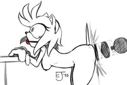 amy_rose anthro female female_only fur gag gagged hanging_breasts hedgehog nipples nude saltcore sega solo sonic_(series) spanking violence