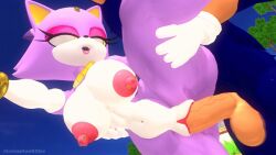 1boy1girl 3d 3d_animation animation anthro anthro_on_anthro areolae balls big_balls big_breasts blaze_the_cat eyelashes furry huge_breasts huge_cock interspecies jiggling_breasts large_areolae large_penis leviantan581re makeup nipple_piercing nipples pussy sega sex sonic_(series) sonic_the_hedgehog sonic_the_hedgehog_(series) tagme vagina vaginal_penetration