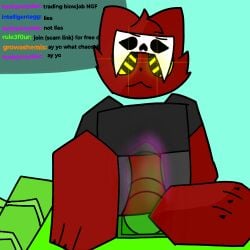 & 1:1 1boy anthro artist_request blocky_body fur glowing glowing_eyes grow_a_garden humanoid male penetration red_body red_fur roblox roblox_game robloxian simple_background simple_eyes solo source_request tagme x-ray x-ray_view