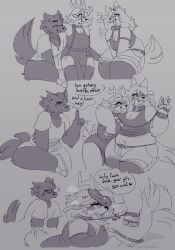 1boy 1dickgirl 1girls anthro anthro_on_anthro black_fur canine canine_penis cheating cheating_girlfriend clothed collar cuckold deer english english_text furry futa_on_female leash leash_and_collar nier_(pinkshinyhorns) nose_on_balls oc on_leash pants_down pants_pull pinkshinyhorns sniffing sweat sweatdrop text tounge_out trans_woman trans_woman_(lore) transfem white_fur