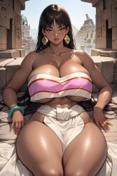 1boy 1boy1girl 1girls ai_generated ass big_ass big_breasts breasts brown_body brown_skin chel chel_(the_road_to_el_dorado) curvy_female curvy_figure dark-skinned_female dreamworks eldorado ent5 female female_focus gigantic_ass gigantic_breasts hi_res huge_breasts looking_at_viewer male pov_eye_contact solo solo_female tan_body tanned_skin the_road_to_el_dorado