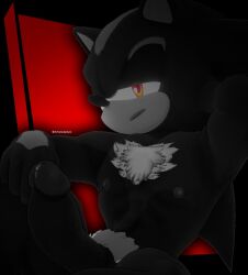 3d_(artwork) anthro artemissaturn balls chest_tuft digital_media_(artwork) eulipotyphlan genitals hedgehog male mammal muscular muscular_male nipples pecs penis presenting presenting_penis sega shadow_the_hedgehog solo solo_male sonic_(series) sonic_the_hedgehog_(series) tuft