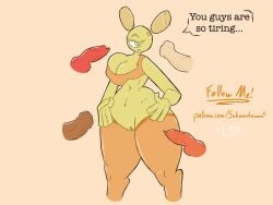 1_eye 4:3 alternate_version_at_paywall alternate_version_at_source animal_genitalia animal_penis big_breasts breasts canine_genitalia canine_penis clothing detailed digital_drawing_(artwork) digital_media_(artwork) disembodied_penis english_text eyebrows female genitals green_eyes group hi_res humanoid humanoid_genitalia humanoid_penis knot knotted_penis legwear male male/female navel patreon patreon_artist patreon_username penis pussy raised_eyebrow speech_bubble stockings submechanaut text text_box thick_thighs thigh_gap thigh_highs unknown_species url wide_hips wide_stance yellow_body