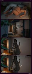 3d belly_bulge big_belly breasts female female_only lepetitejane1111 stomach_bulge voluptuous vore willing_prey