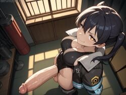 ai_generated en'en_no_shouboutai enen_no_shouboutai fire_force futanari grapesss kotatsu_tamaki light-skinned_futanari solo_futa