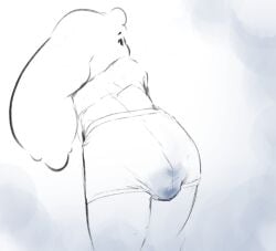 ambiguous_gender anthro blue_fart_cloud blue_feces boxer_briefs boxer_briefs_only clothed clothing colored_feces fart fart_cloud feces floppy_ears fur head_tuft lagomorph leporid mammal monochrome narrowed_eyes rabbit scat scatplay simple_background soiled_underwear soiling soiling_boxer_briefs soiling_underwear solo standing tiosqr topless tuft underwear underwear_only unusual_feces