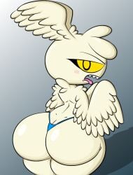 1boy 1femboy 2025 angel angel_wings asking_for_it ass ass ass_bigger_than_head ass_focus aubrey_(nylonheretic) big_ass big_butt blush blush bubble_butt facing_away femboy femboy_only huge_ass huge_butt humongous_ass looking_at_viewer male male_only naked naked_male nude nude_male tagme thong thong_only tongue tongue_out white_fur wings zinzoa