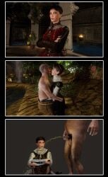 1boy 1girls angry_face bald_man cassandra_pentaghast cg clothed_female clothed_female_nude_male clothing dirty_body dragon_age dragon_age_inquisition fat_man hairy_male hobo homeless kissing old_man peeing peeing_on_face skyrim smegma the_elder_scrolls tongue_kiss tongue_out ugly_bastard ugly_man urinating urinating_male urination urine urine_drip urine_stream