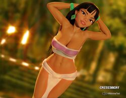 1girls 3d animated big_breasts black_hair bracelet breasts brown_eyes busty chel cleavage clothing crisisbeat dancing dark-skinned_female dark_skin dreamworks earrings female female_only hourglass_figure human jewelry legs long_hair looking_at_viewer mp4 navel seductive shorter_than_10_seconds solo sound source_filmmaker tagme the_road_to_el_dorado thick_thighs thighs uncensored video voluptuous vranimeted wide_hips