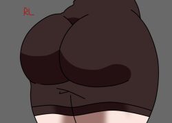 ass ass_up behind_view big_ass brown_pants chara dark_green_background undertale