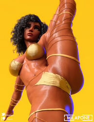 1girls 3d asking_for_it athletic athletic_female big_ass big_breasts big_butt bikini blizzard_entertainment busty curly_hair dark-skinned_female dark_skin fareeha_amari female female_only fit fit_female glistening glistening_body gold_(metal) gold_chain_bikini gold_clothing gold_jewelry holding_leg huge_breasts human large_ass large_breasts legs_up milapone oiled oiled_body oiled_skin overwatch patreon_username pharah presenting presenting_vagina shiny shiny_clothes shiny_skin simple_background solo solo_female splits spread_legs spreading stretching swimsuit tattoo thick_thighs twitter_username