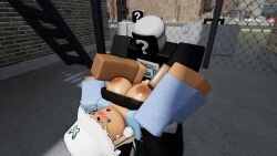 3d ? ahe_gao areolae exposed_breasts glasses legs_up legwear missionary_position public_sex public_use roblox robloxdegen robloxian tanned_skin tongue_out