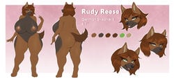 absurd_res anthro ass breasts canid canine female full-length_portrait genitals headshot hi_res hierophant_green_(artist) mammal model_sheet nipples nude overweight portrait pussy sheet_(disambiguation) shepherd slightly_chubby solo thick_thighs thighs tongue