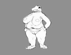 2d amphibian animated anthro ass big_breasts big_butt breasts digital_media_(artwork) female frog genitals gif goopyarts huge_breasts looking_at_viewer nipples overweight overweight_anthro overweight_female pussy remi_(goopyarts) simple_background solo thick_thighs wide_hips