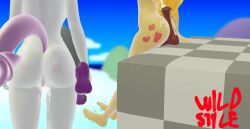 3d_(artwork) animal_dildo animal_genitalia animal_penis animal_sex_toy anthro applejack_(eg) applejack_(mlp) ass background_sky blonde_hair bodily_fluids brown_penis checkered_floor cloud cum cum_drip cum_in_pussy cum_inside cum_on_back cum_on_butt cum_on_leg cum_on_self cumshot cutie_mark digital_media_(artwork) dildo dripping duo ejaculating_dildo ejaculation equestria_girls equid equine equine_dildo equine_penis female female/female friendship_is_magic genital_fluids genitals hair hasbro hi_res holding_dildo holding_object holding_sex_toy horse hot_dogging humanoid mammal mountain my_little_pony penis pony purple_hair purple_penis purple_tail rarity_(eg) sea sex_toy shaking sitting sky smooth_skin standing tan_body water white_body wildstyle_(artist) yellow_tail