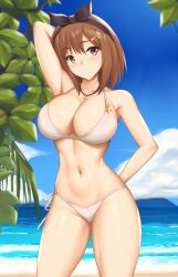 alternate_costume arciealbano atelier_(series) atelier_ryza breasts female outdoors outside reisalin_stout solo swimsuit tagme