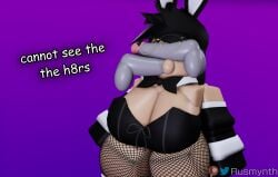 1girls 3d balls big_breasts blowjob bunny_costume bunny_ears bunny_girl bunnygirl bunnysuit cant_see_the_haters cheek_bulge female fishnets glasses iris_(rusmynth) mmf multiple_penises original_character penis_on_face ribbon roblox robloxian rusmynth stockings tagme thick_thighs wide_hips