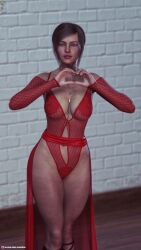 1girls 3d aaliyah_(xasurax) clothed clothing female female_only front_view hand_heart heart_hands large_breasts looking_at_viewer necklace original original_character pinup see-through see-through_clothing slushe_(website) solo solo_female standing xasurax