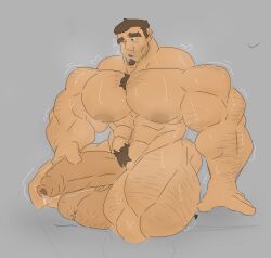 abs balls bara biceps bodybuilder flaccid gab_art gay hyper hyper_balls hyper_genitalia hyper_muscles hyper_penis hyper_testicles male male_focus male_only muscles muscular muscular_back muscular_legs muscular_male muscular_thighs musk nude penis solo solo_male sweat sweating sweaty testicles yaoi