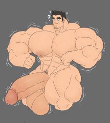 abs balls bara biceps bodybuilder flaccid gab_art gay hyper hyper_balls hyper_genitalia hyper_muscles hyper_penis hyper_testicles male male_focus male_only muscles muscular muscular_back muscular_legs muscular_male muscular_thighs nude penis solo solo_male testicles yaoi