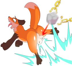 2021 absurd_res anus ass ballbusting balls bodily_fluids breath_of_the_wild brown_body brown_fur canid canine cock_and_ball_torture digital_media_(artwork) explosion feral fox fur genital_torture genitals grassland_fox hi_res kingbeast leg_markings male mammal markings nintendo open_mouth orange_body orange_fur ouch pain perineum rock shaded simple_background socks_(marking) solo stasis tan_body tan_fur tears the_legend_of_zelda tongue tongue_out video_games white_background