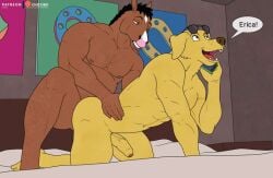 bird_dog bojack_horseman bojack_horseman_(character) chicobo gay gay_domination horse male-focus male_only mr_peanutbutter ship style_emulation style_parody thrusting_into_ass yaoi