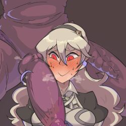 1boy armor blush commission commissioner_upload corrin_(female)_(fire_emblem) corrin_(fire_emblem) davewaterfalls dracophilia dragon fellatio female fire_emblem fire_emblem_fates headband imminent_fellatio imminent_oral large_penis long_hair looking_at_penis metroid monster_on_female nintendo oral penis_awe red_eyes ridley silver_hair straight super_smash_bros. sweat very_long_hair zoophilia