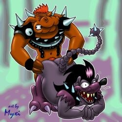 1:1 anal anthro ass battletoads bent_over big_blag bovid bovine butt_grab cattle chubby_male duo gay general_slaughter hand_on_butt hi_res male male/male male_only mammal mohawk murid murine myxi punk purple_body raised_tail rareware rat rodent spikes talons video_games yaoi yellow_teeth