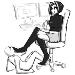 1boy 1boy1girl 1girls bibi(celera_prime) boot_licking boot_worship boots celera_prime femdom foot_fetish foot_lick foot_worship goth office office_lady secretary shoe_lick shoe_licking