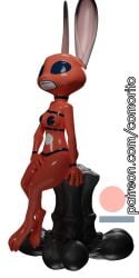 absurd_res animal_genitalia animal_penis clothing comorito dildo disney equine_penis female genitals hi_res judy_hopps lagomorph leporid mammal penis rabbit rubber rubber_clothing rubber_suit sex_toy solo zootopia zootropolis