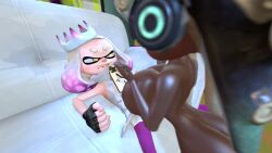 1futa 1girls 3d alternate_breast_size arms_at_sides big_breasts dark-skinned_female dark_skin female female_on_futa futa_on_female futanari huge_breasts humanoid inkling interracial large_breasts light-skinned_futanari light_skin looking_at_partner marina_(splatoon) nintendo octoling paizuri pale_skin pearl_(splatoon) skindentation smiling smirk sofa splatoon splatoon_2 tentacle_hair theboobedone white_sofa