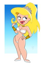 alternate_costume atomictiki breasts clothed clothing eris_(billy_and_mandy) female solo swimsuit tagme the_grim_adventures_of_billy_and_mandy