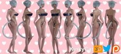 ass_cleavage butt_crack female female_only final_fantasy final_fantasy_xiv gris_swimsuit kinkycat3d miqo'te pinup swimsuit y'shtola