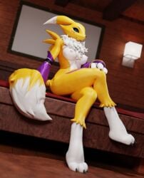 absurd_res bandai_namco blender_(software) digimon digimon_(species) female hi_res renamon solo tigerlovedog