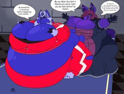 mad_n_evil lopunny female furry inflation blueberry_inflation breasts big_breasts huge_breasts cleavage overweight bbw thick_thighs wide_hips pokemon_(species) pokemon tagme