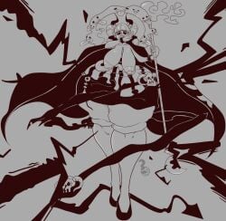 1girls big_breasts black_and_white breasts clothes_swap cosplay curvy demon devil evil_grin evil_version female female_only hanging_breasts huge_ass huge_breasts huge_thighs imu imu_(one_piece)_(cosplay) laugh long_breasts long_hair long_tail massive_thighs one_piece outfit_change outfit_swap outfit_variant perona piratebay possessed sagging_breasts thick_thighs wide_hips