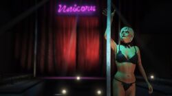 3d 3dcg bare_shoulders black_lingerie black_thong blonde_hair_female choker cleavage collarbone earrings edited_screencap emotionless emotionless_female expressionless fufu_(gta_v) game_cg grand_theft_auto grand_theft_auto_online grand_theft_auto_v huge_breasts low_resolution lowres mature_woman navel older_woman pole_dancing remyras rockstar_editor short_hair_female stripper stripper_pole tagme thong unbothered vanilla_unicorn