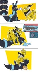 absurd_res ambris_(budzisfun) animal_genitalia animal_penis animal_vulva anus badge balls black_body black_fur blue_body blue_fur blue_markings blue_pawpads blue_vulva blushy bodily_fluids canid canine canine_genitalia canine_penis canine_vulva cleaning_cock comic covering covering_face croslow cum cum_in_vagina cum_inside duo ears_down eeveelution egg egg_laying embarrassed explorer_badge eye_scar eyewear eyewear_on_head facial_scar female feral forced forced_drinking forced_oral forced_transformation from_front_position fur gender_transformation genital_fluids genitals glowing glowing_genitalia glowing_markings glowing_vulva goggles goggles_on_head green_eyes grey_penis hi_res holding_head impregnation internal jolteon jolty_star kerchief licking lying male male/female mammal markings mating_press nintendo on_back oral ovum pawpads penile penis penis_lick penis_tip pinned pinned_to_ground pivoted_ears pokemon pokemon_(species) pokemon_egg pokemon_mystery_dungeon potion potion_bottle potion_label questionable_consent scar scarf sex sheath shiny_pokemon smug smug_face spike_chunsoft surprised tears tongue transformation umbreon vulva white_body white_fur